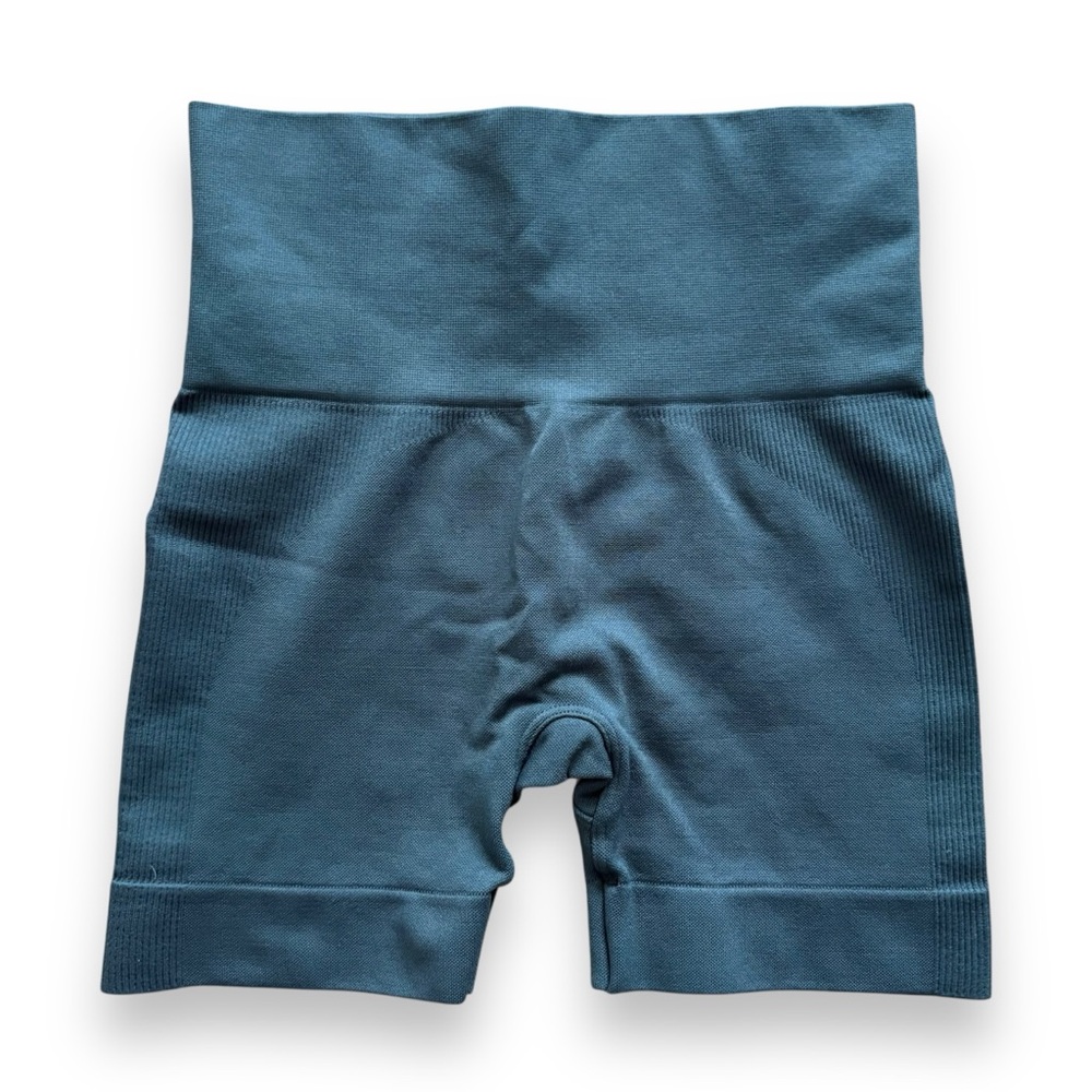 SET Active Sculptflex Bike Shorts Teal Size XS Athletic Activewear Workout Gym